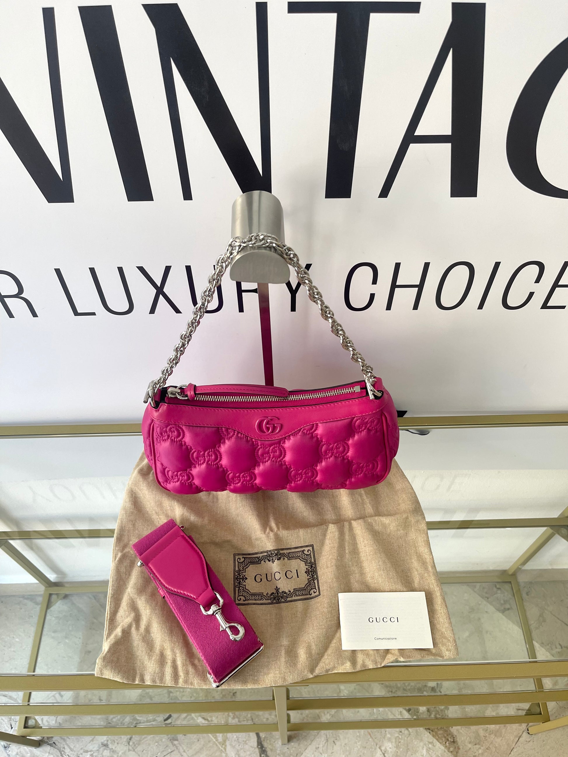 Borsa GG Matelassé fucsia Gucci