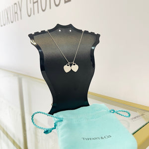 Girocollo cuori mini smaltato verde Tiffany