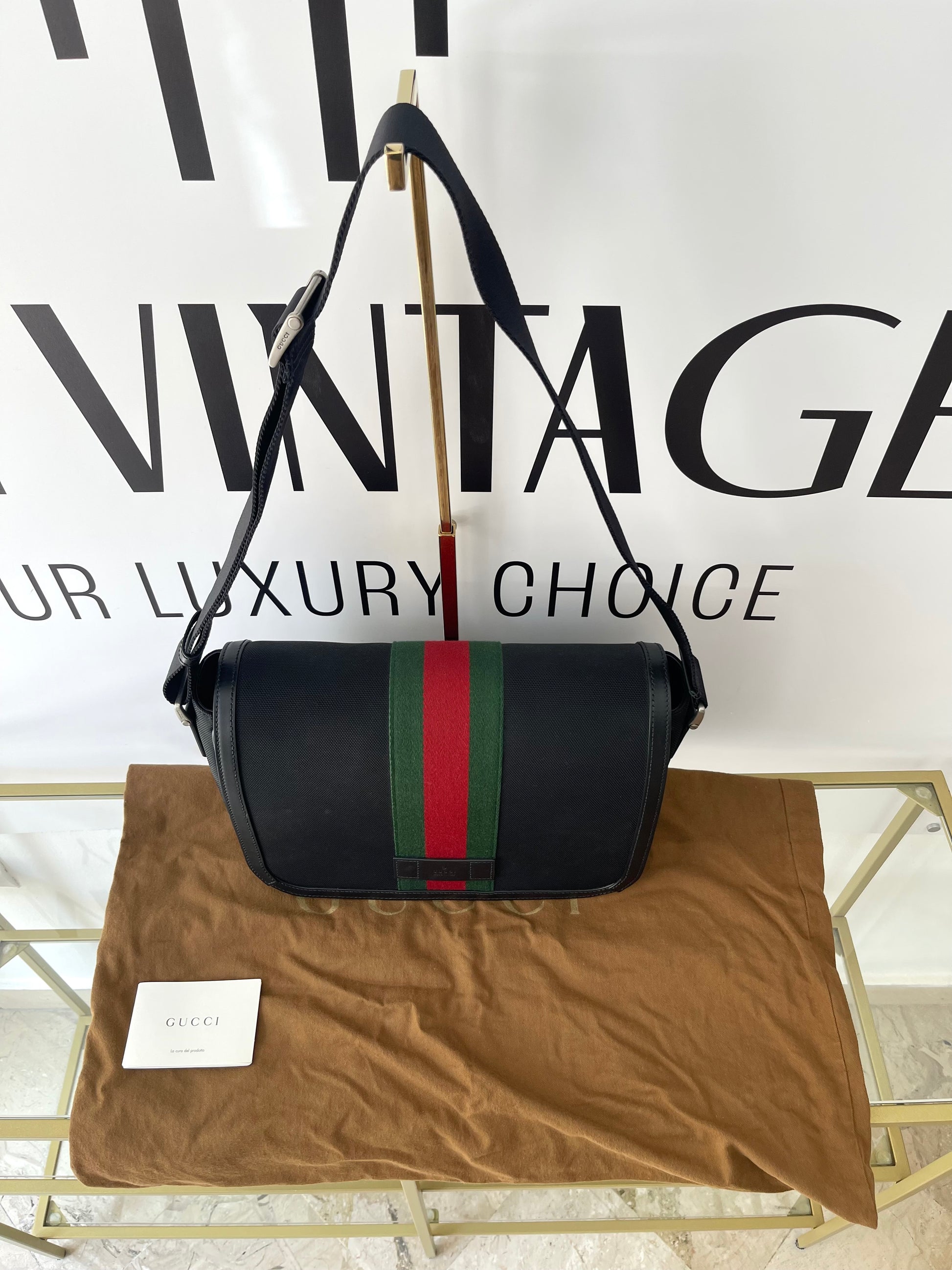 Borsa Techno Web Stripe Gucci