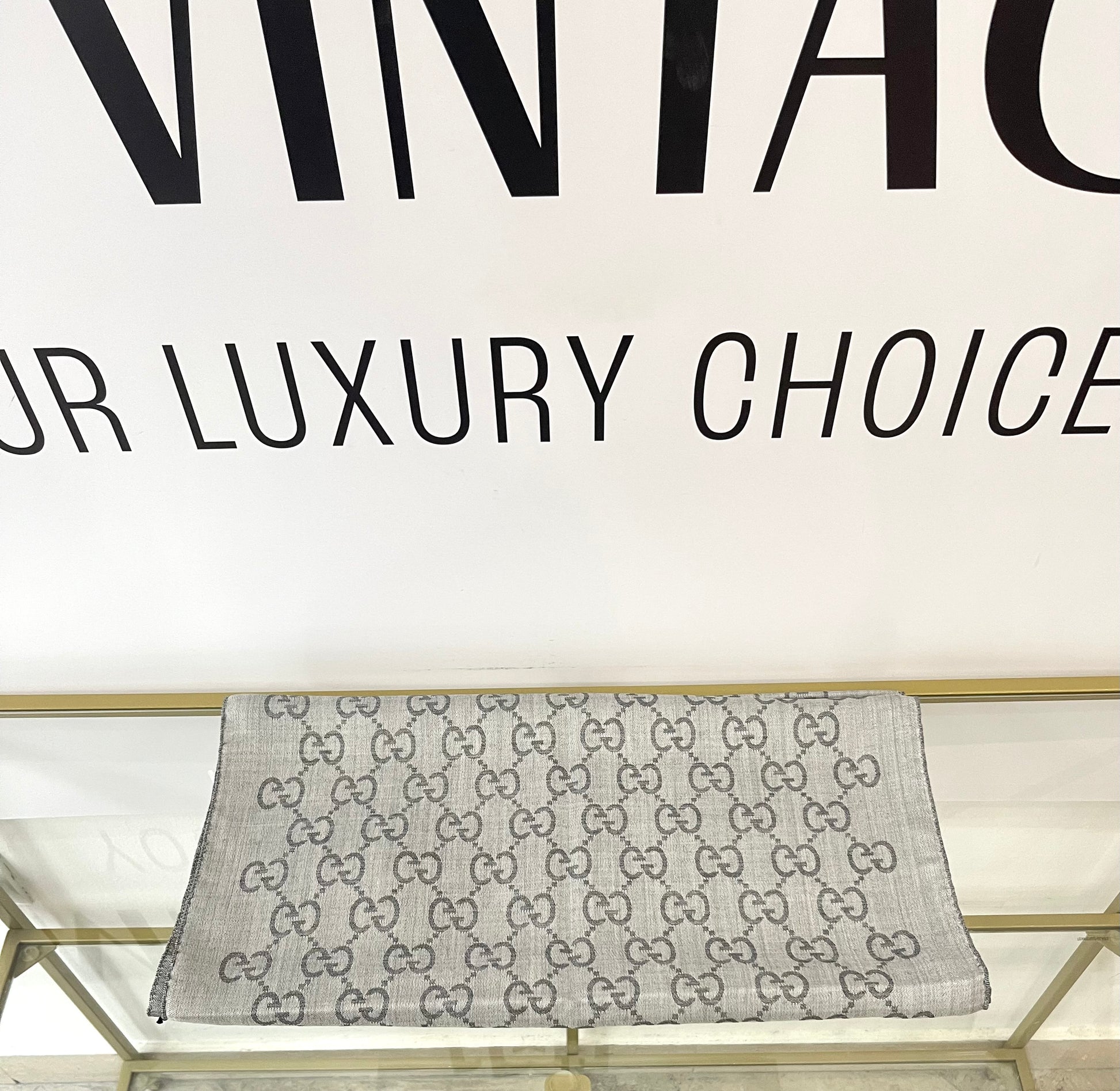 Stola GG in Lana e Seta reversibile Gucci