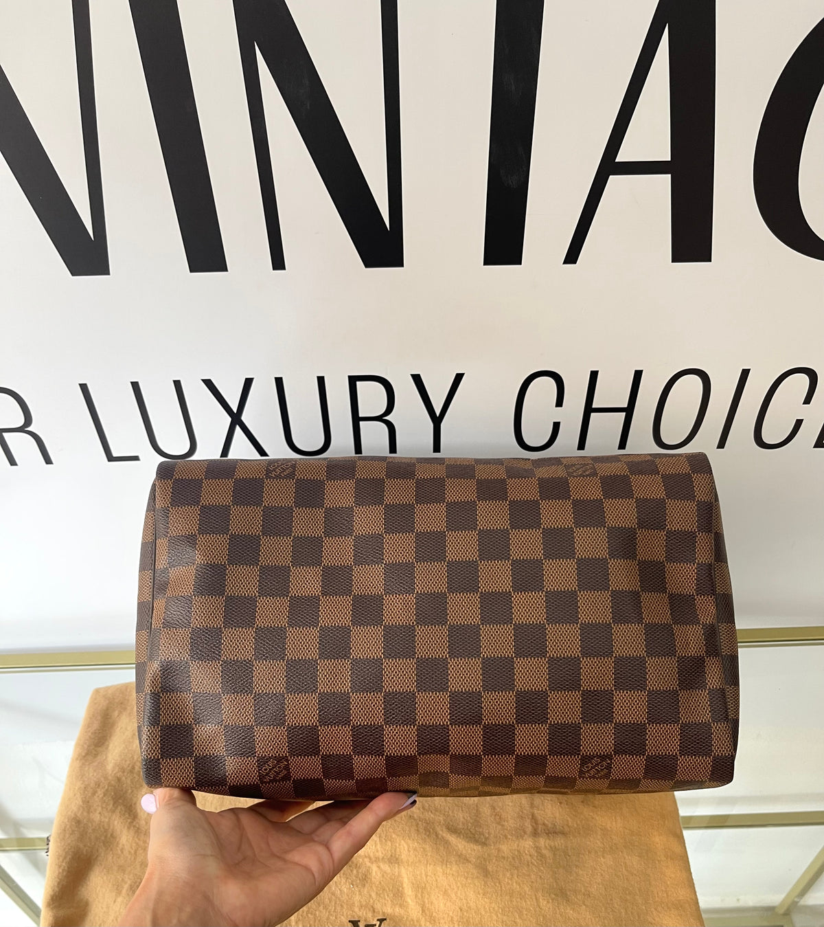 Borsa Speedy 30 Damier Ebène Louis Vuitton