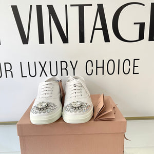 Sneakers con cristalli Miu Miu