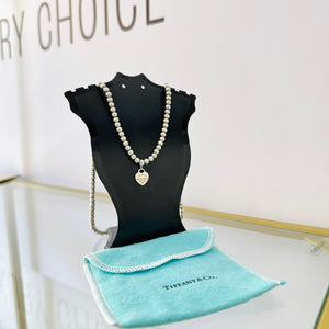 Collana Bead  cuore mini smaltato Tiffany