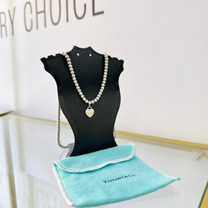 Collana Bead  cuore mini smaltato Tiffany