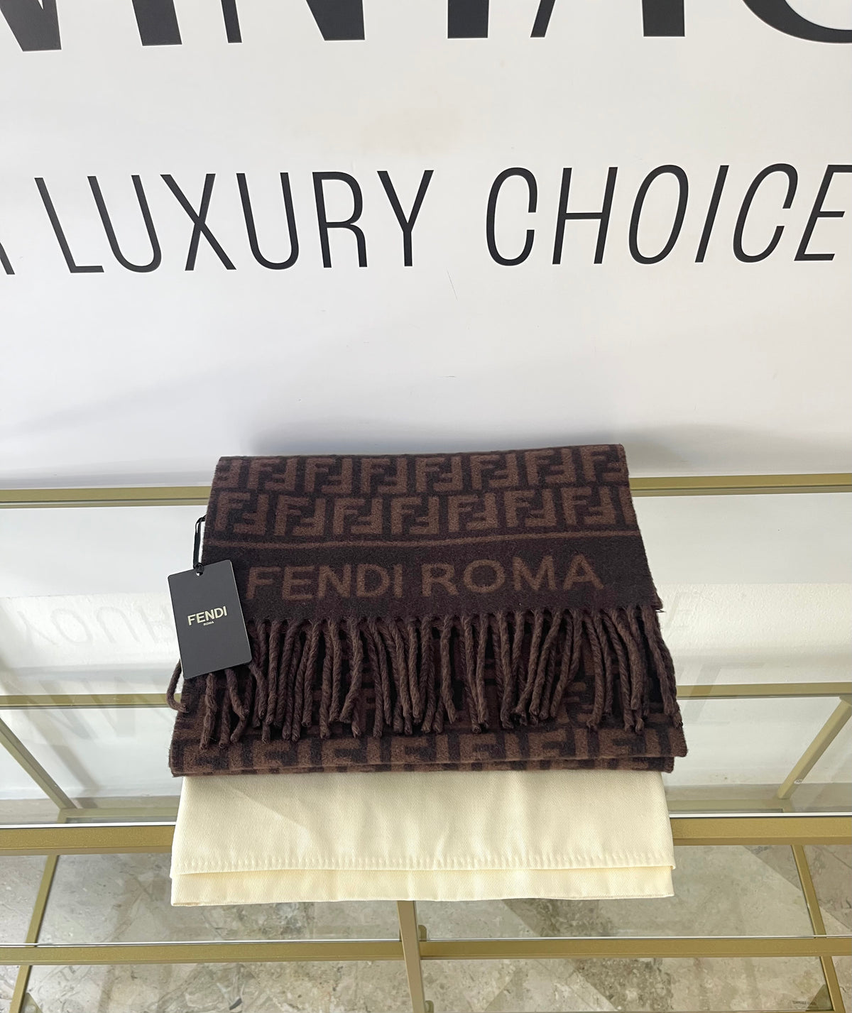 Sciarpa con motivo FF Jacquard Fendi