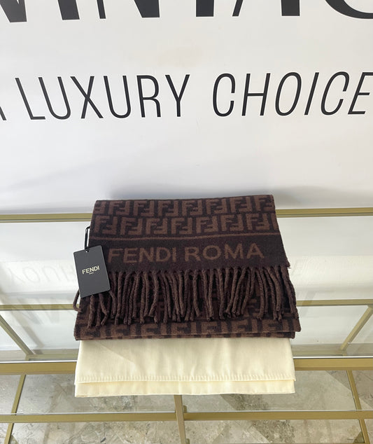 Sciarpa con motivo FF Jacquard Fendi