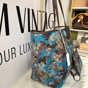 Borsa Shopping Camouflage GG Supreme Gucci