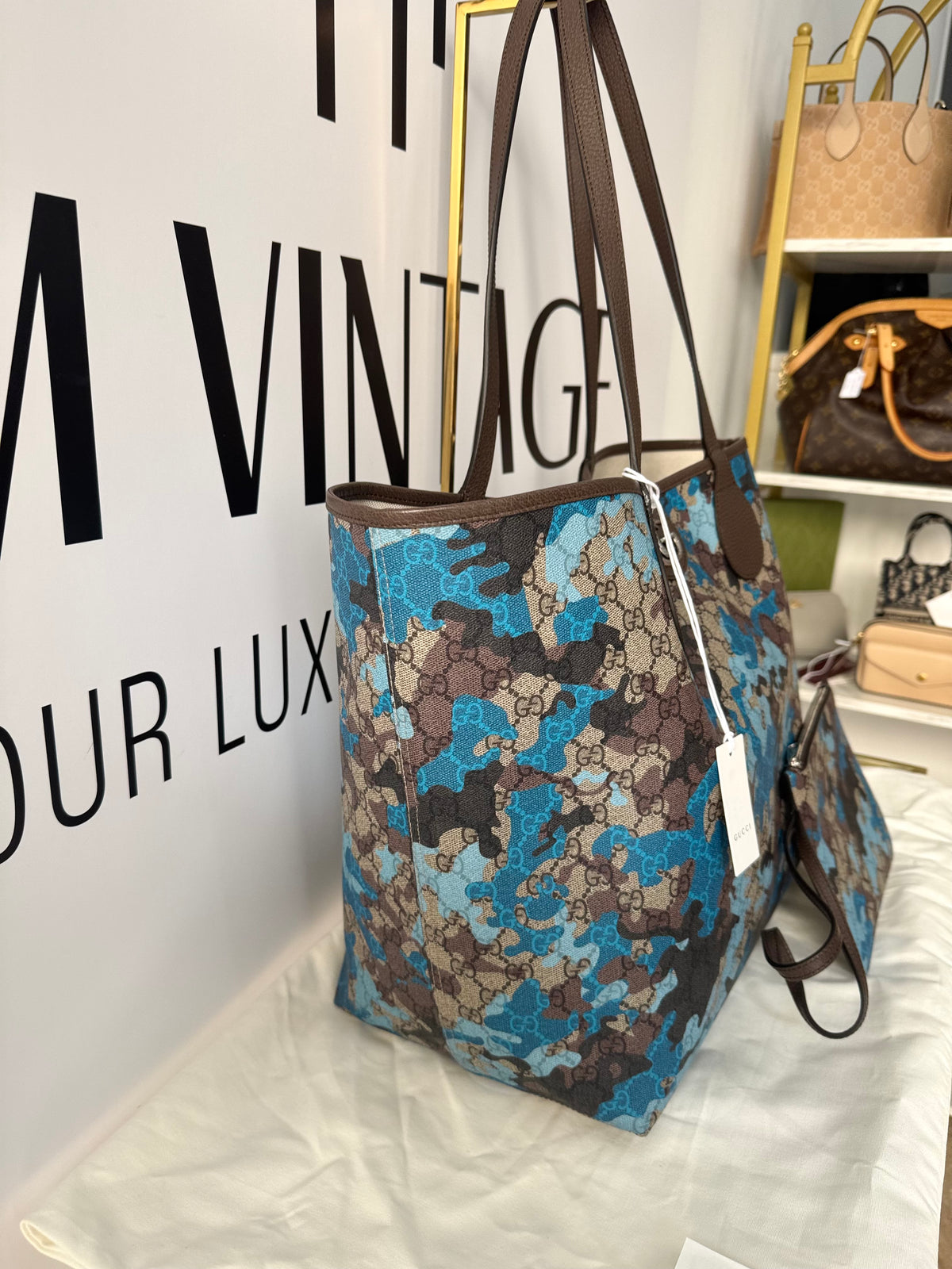 Borsa Shopping Camouflage GG Supreme Gucci