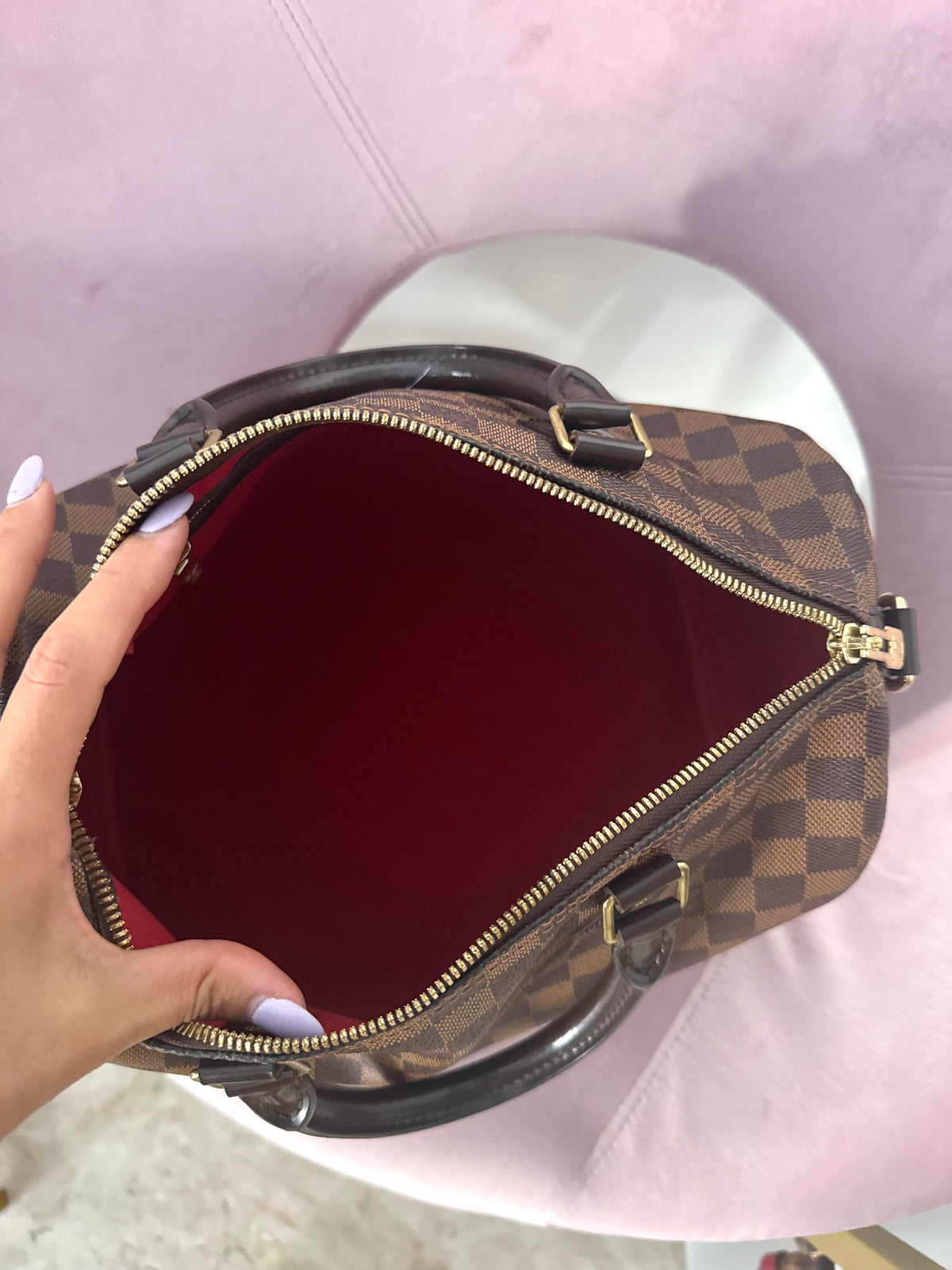 Borsa Speedy Bandoulière 30 Damier Ébène Louis Vuitton
