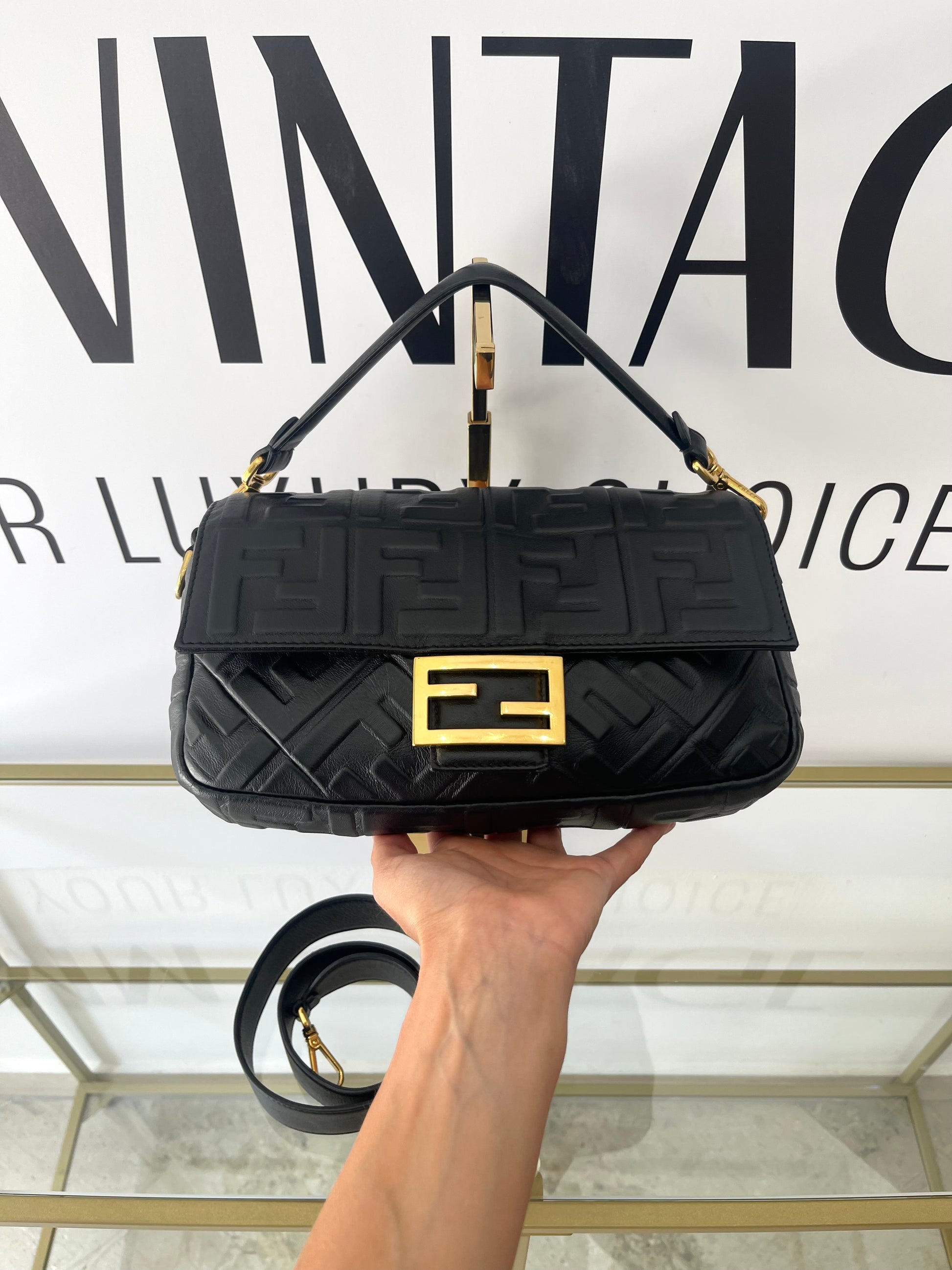 Borsa Baguette FF Fendi