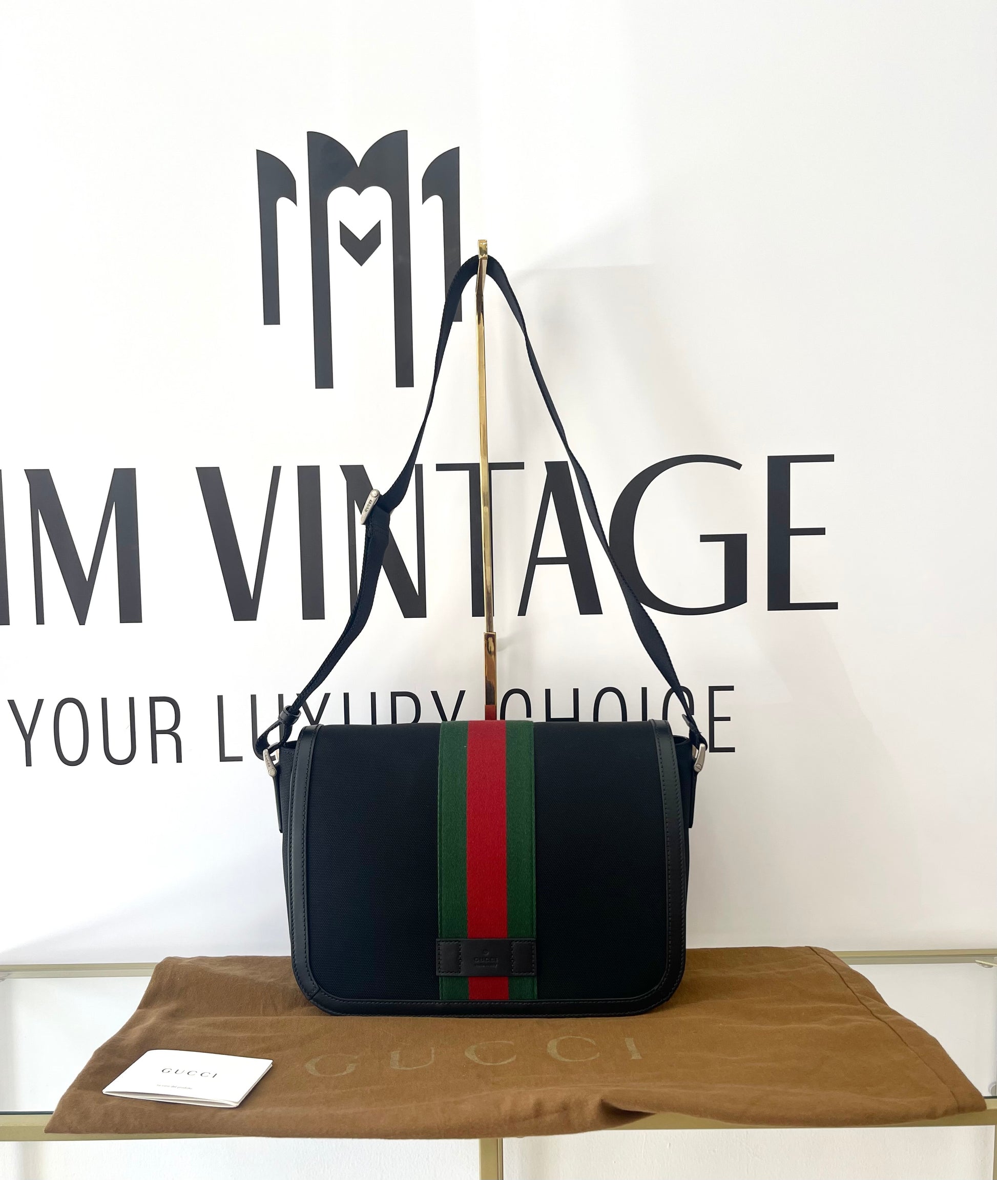Borsa Techno Web Stripe Gucci