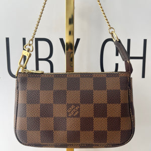 Borsa Mini Pochette Accessoires Damier Ebène Louis Vuitton
