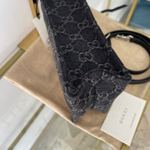 Borsa Mini Tote Ophidia GG in denim Gucci