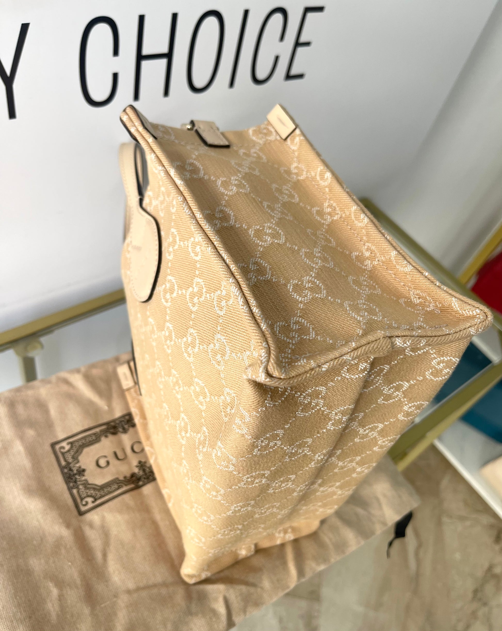Borsa Shopping Ophidia in denim Gucci