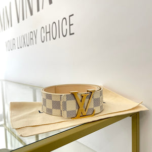 Cintura LV Initiales Damier Azur Louis Vuitton