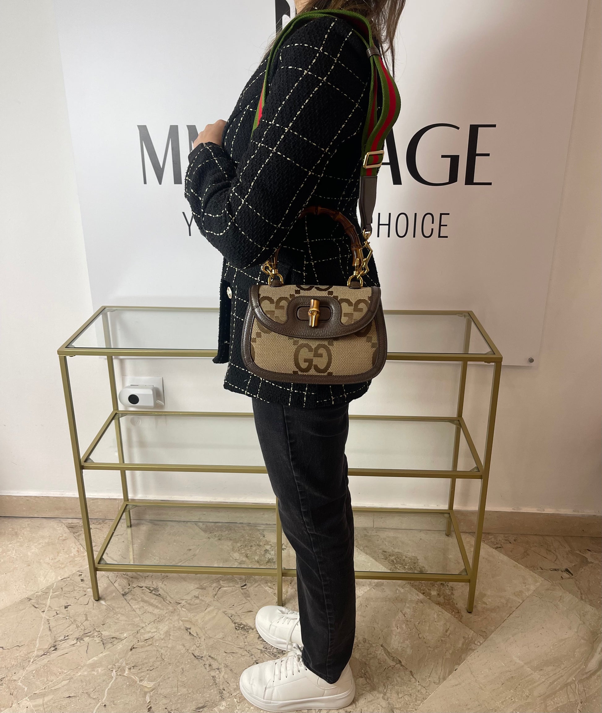 Borsa Bamboo 1947 Jumbo GG Gucci