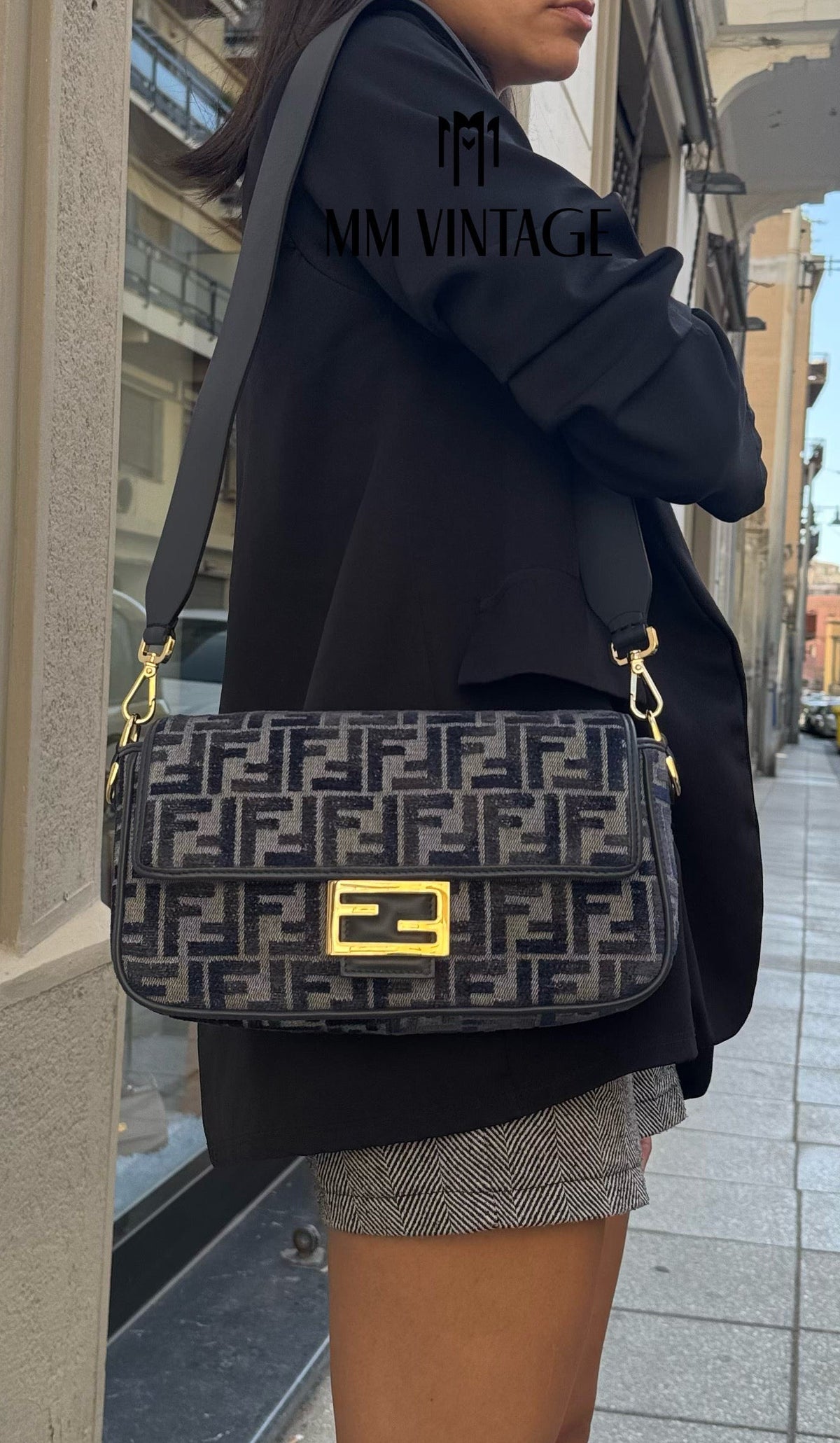 Borsa Baguette FF Fendi