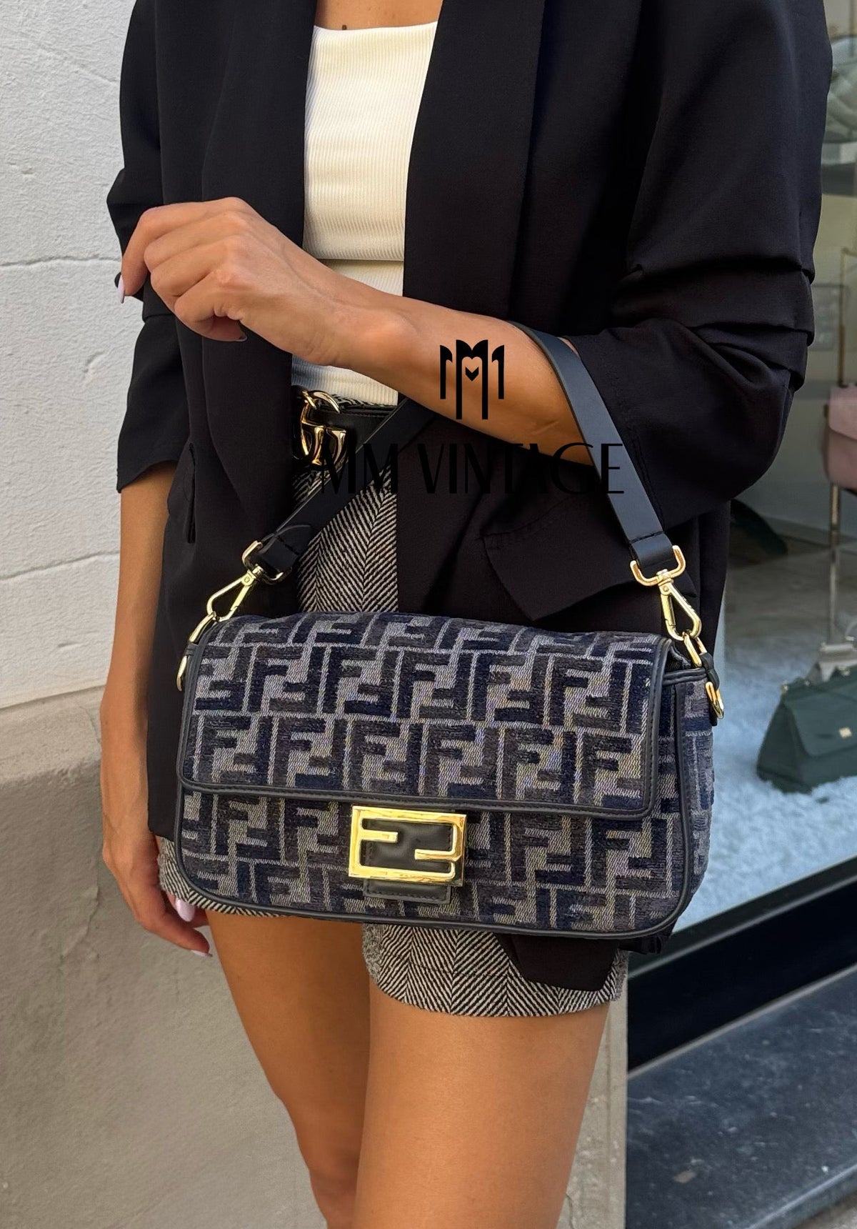 Borsa Baguette FF Fendi