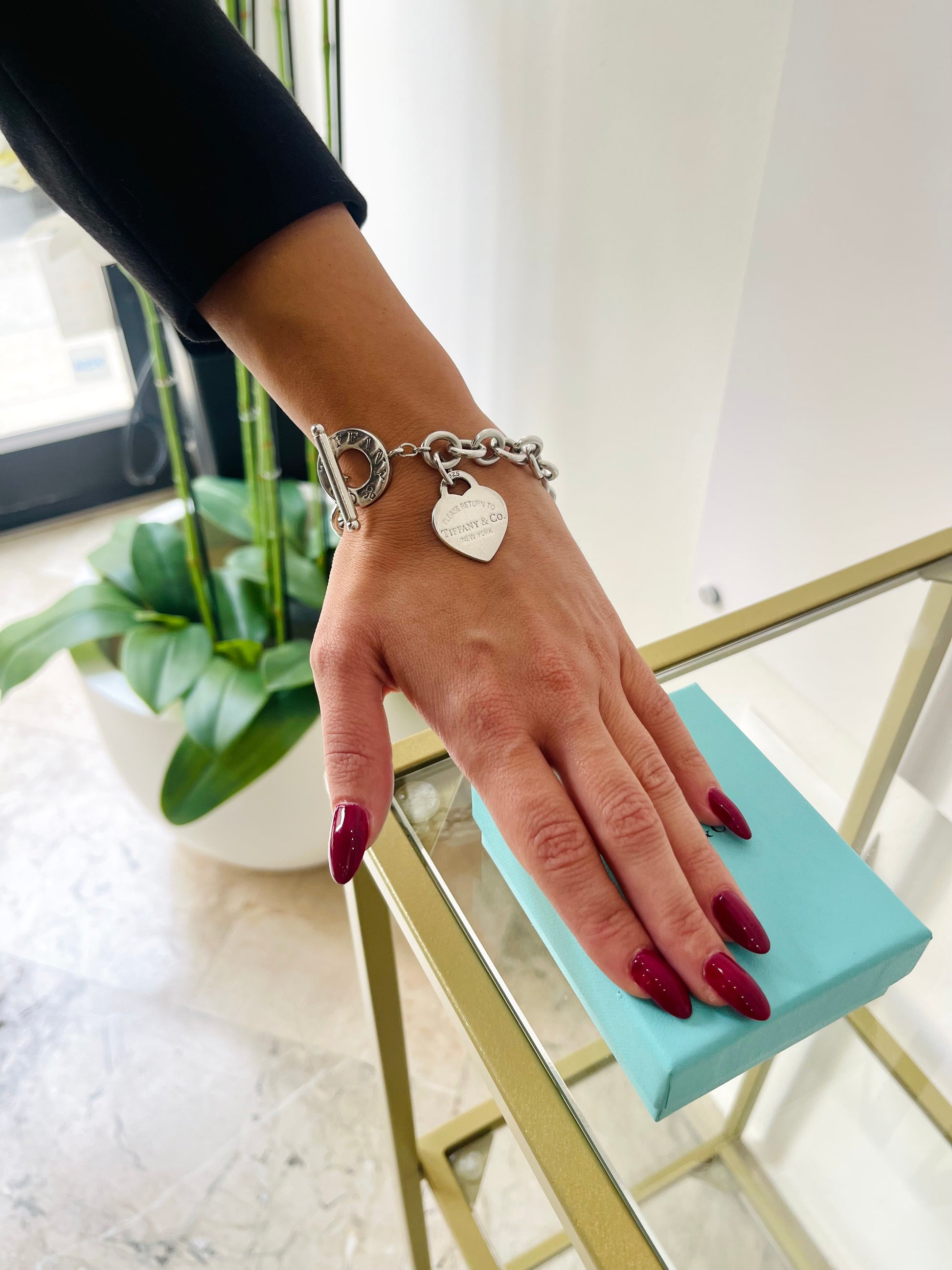 Bracciale a maglie cuore M Toggle Tiffany