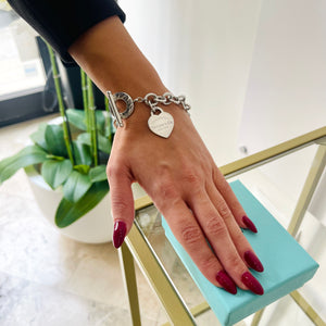 Bracciale a maglie cuore M Toggle Tiffany