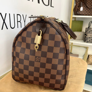 Borsa Speedy 30 Damier Ebène Louis Vuitton