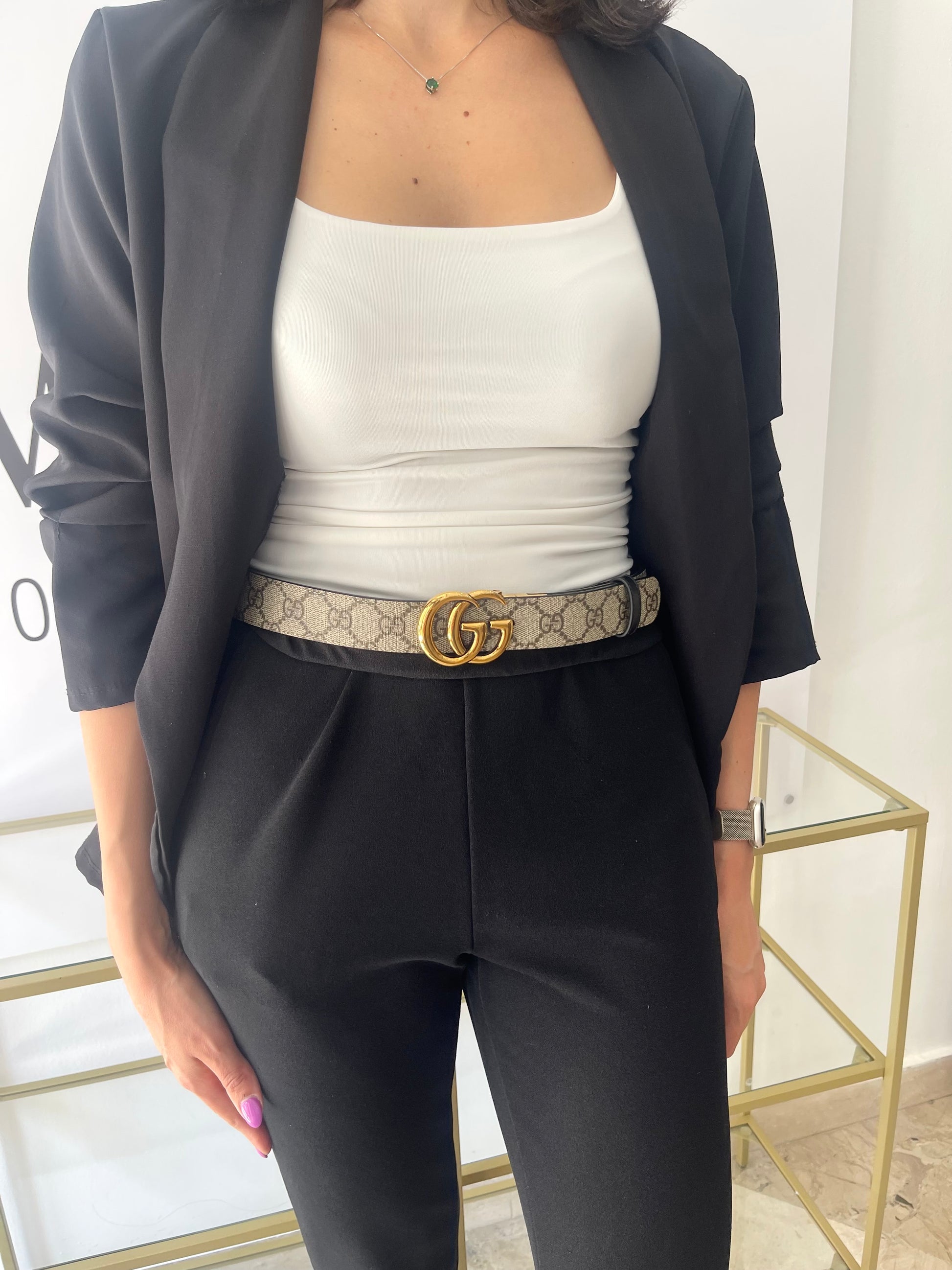 Cintura reversibile GG Marmont Supreme 3 cm Gucci