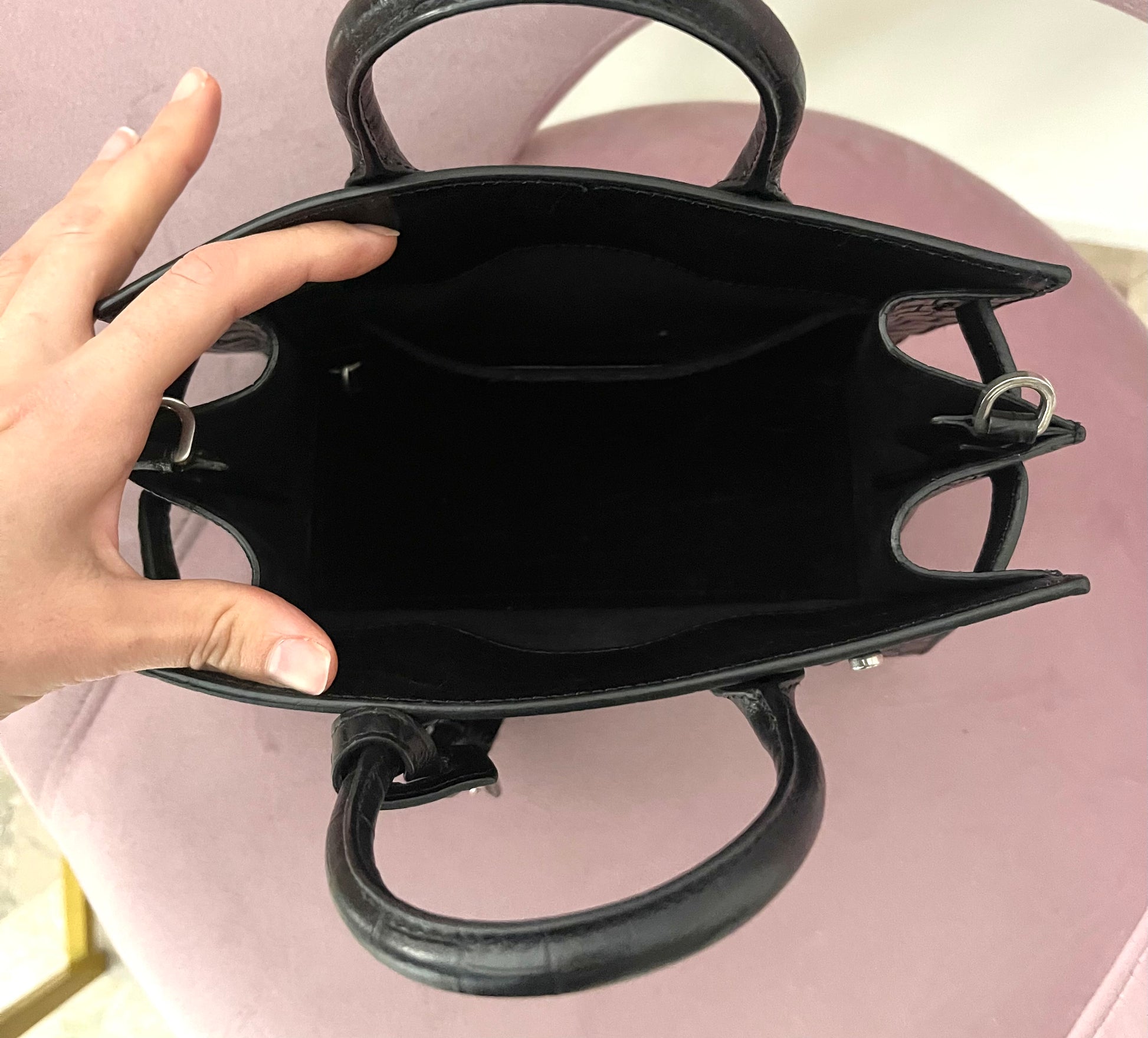 Borsa Sac De Jour Nano Goffrata Coccodrillo Saint Laurent