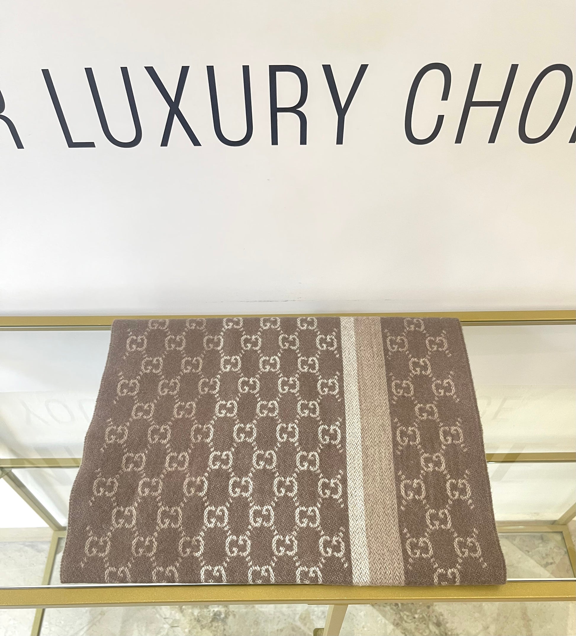 Sciarpa GG con frange Gucci