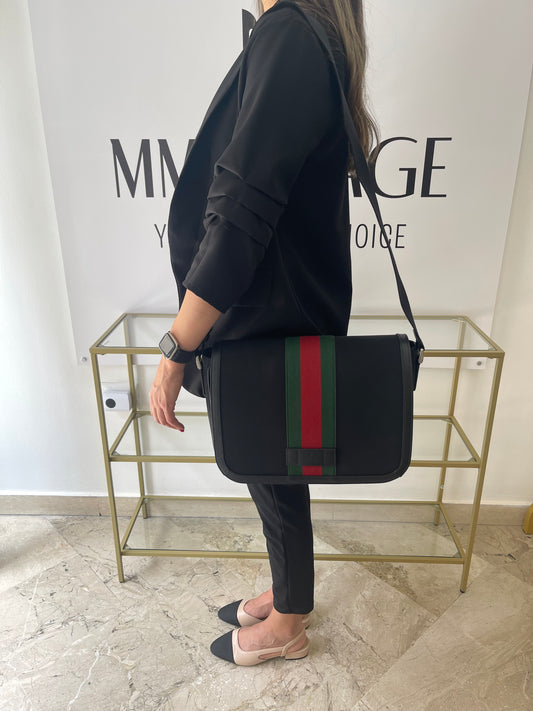 Borsa Techno Web Stripe Gucci