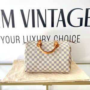 Borsa Speedy 30 Damier Azur Louis Vuitton