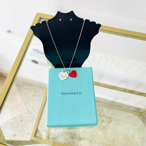 Girocollo Cuori Small smaltato rosso Tiffany