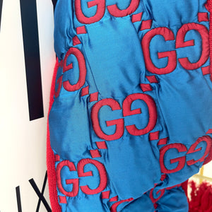 Sciarpa GG Trapuntata blu/rossa Gucci