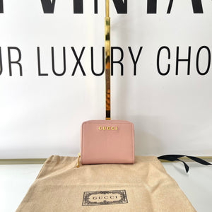 Portafoglio con logo Gucci rosa chiaro