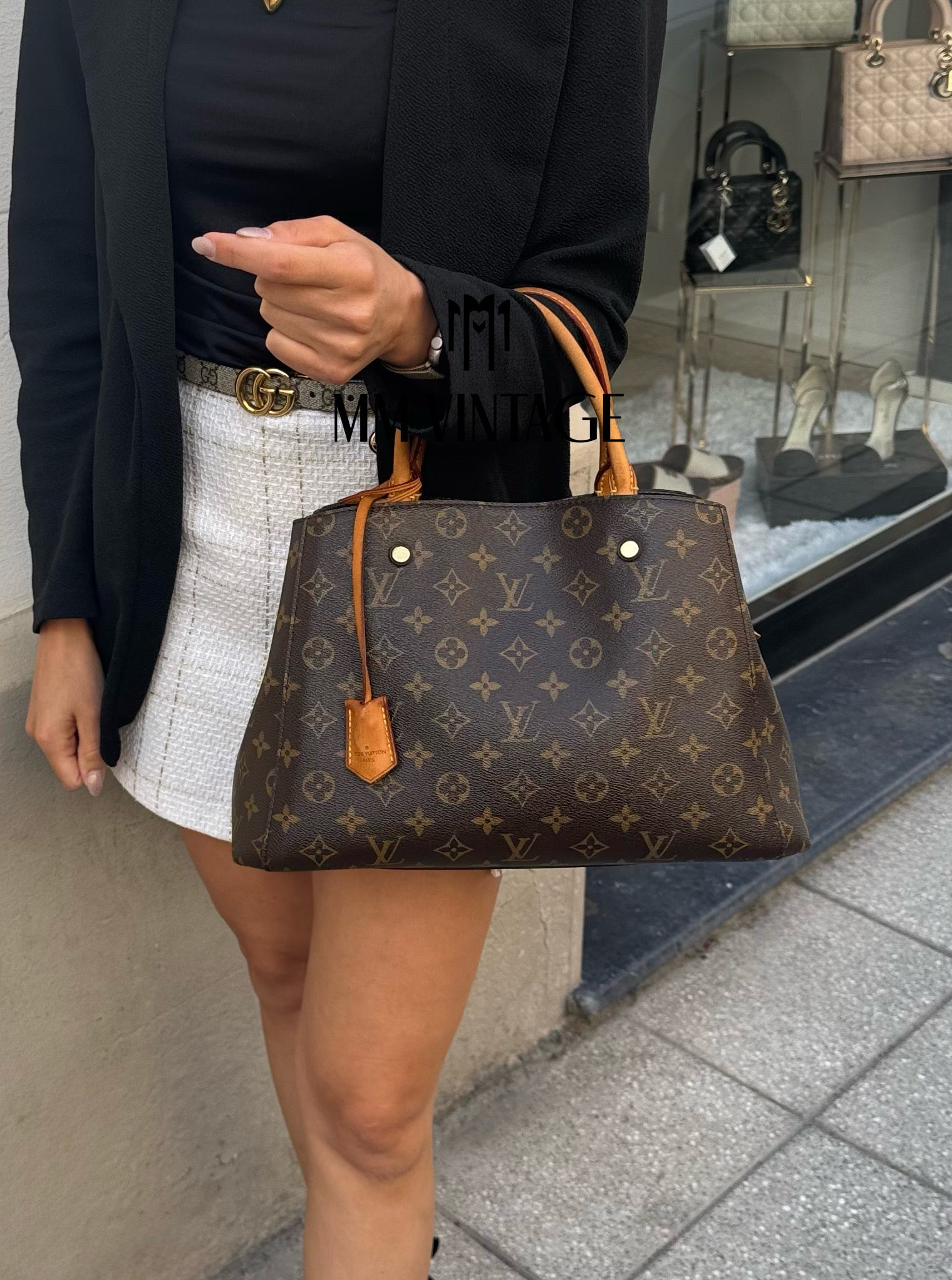 Borsa Montaigne MM Monogram Louis Vuitton