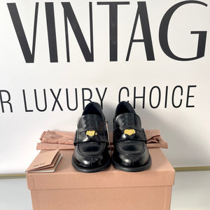 Mocassini in pelle spazzolata Miu Miu