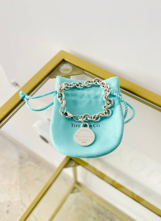 Bracciale a maglie ciondolo round Tiffany