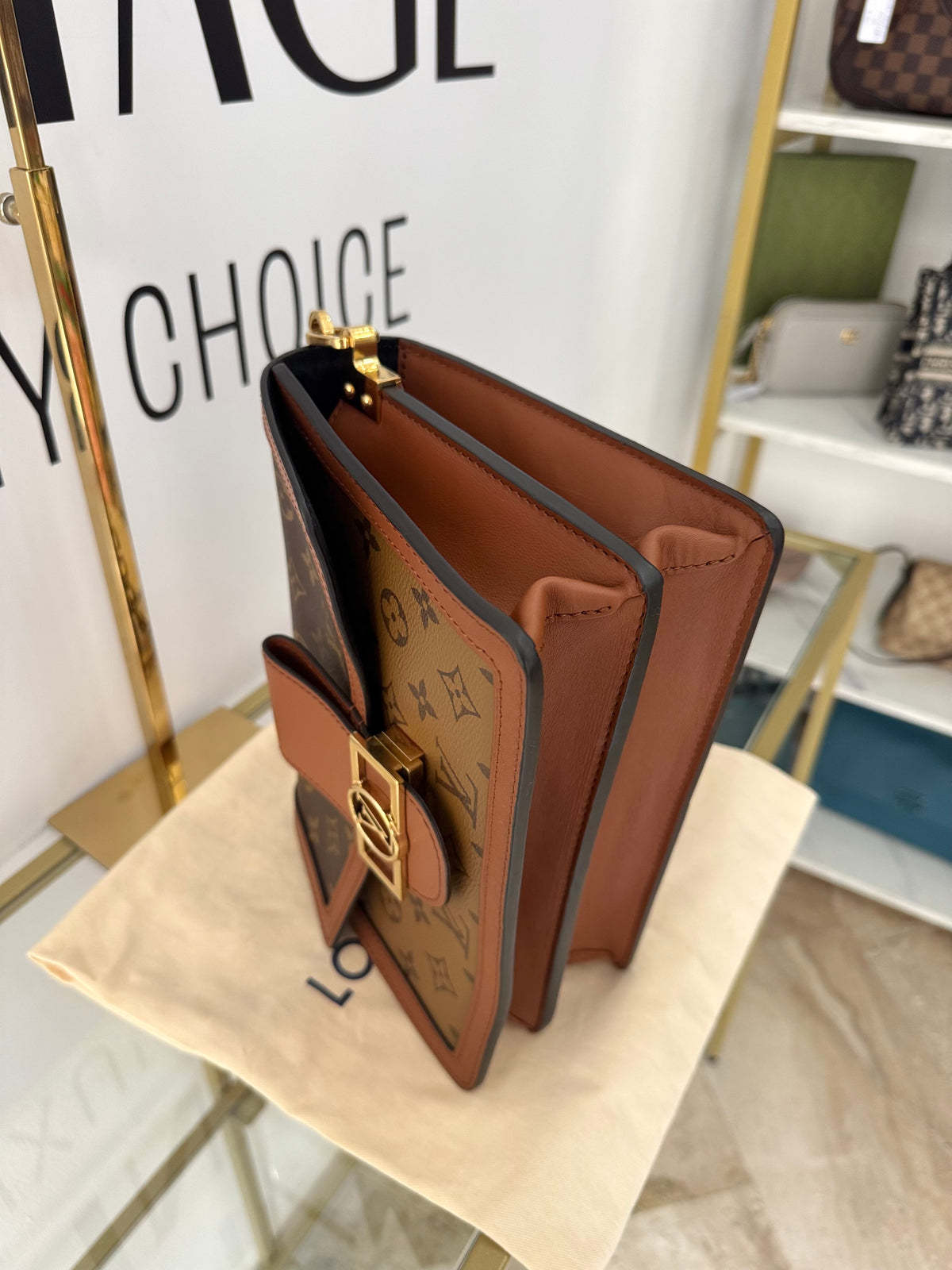 Borsa Dauphine MM Monogram/Monogram Reverse Louis Vuitton