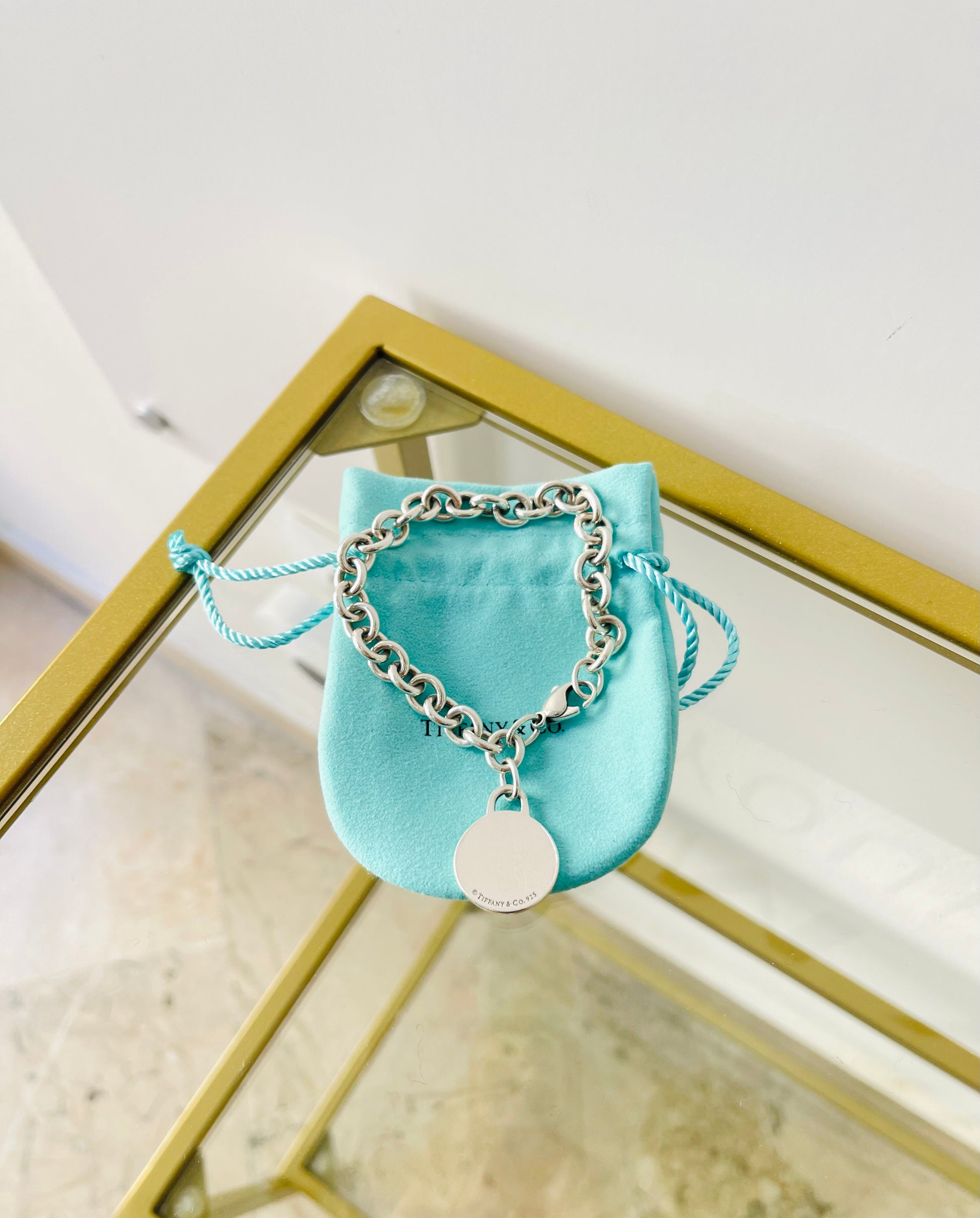 Bracciale a maglie ciondolo round Tiffany