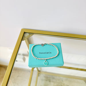 Bracciale Bead cuore mini smaltato Tiffany