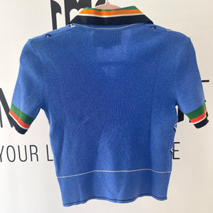 Top in lana Gucci Garden blu