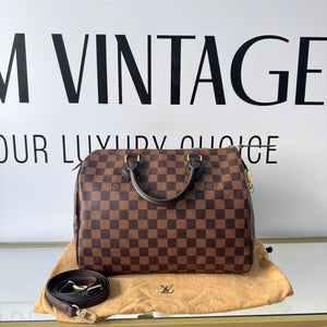 Borsa Speedy 30 Damier Ebène Louis Vuitton