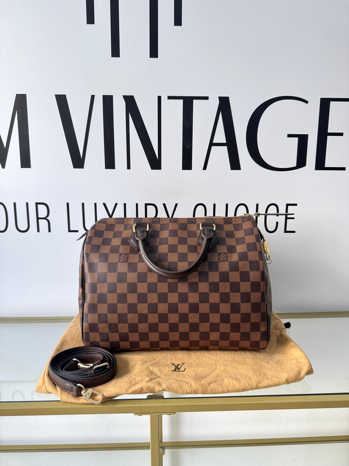 Borsa Speedy 30 Damier Ebène Louis Vuitton