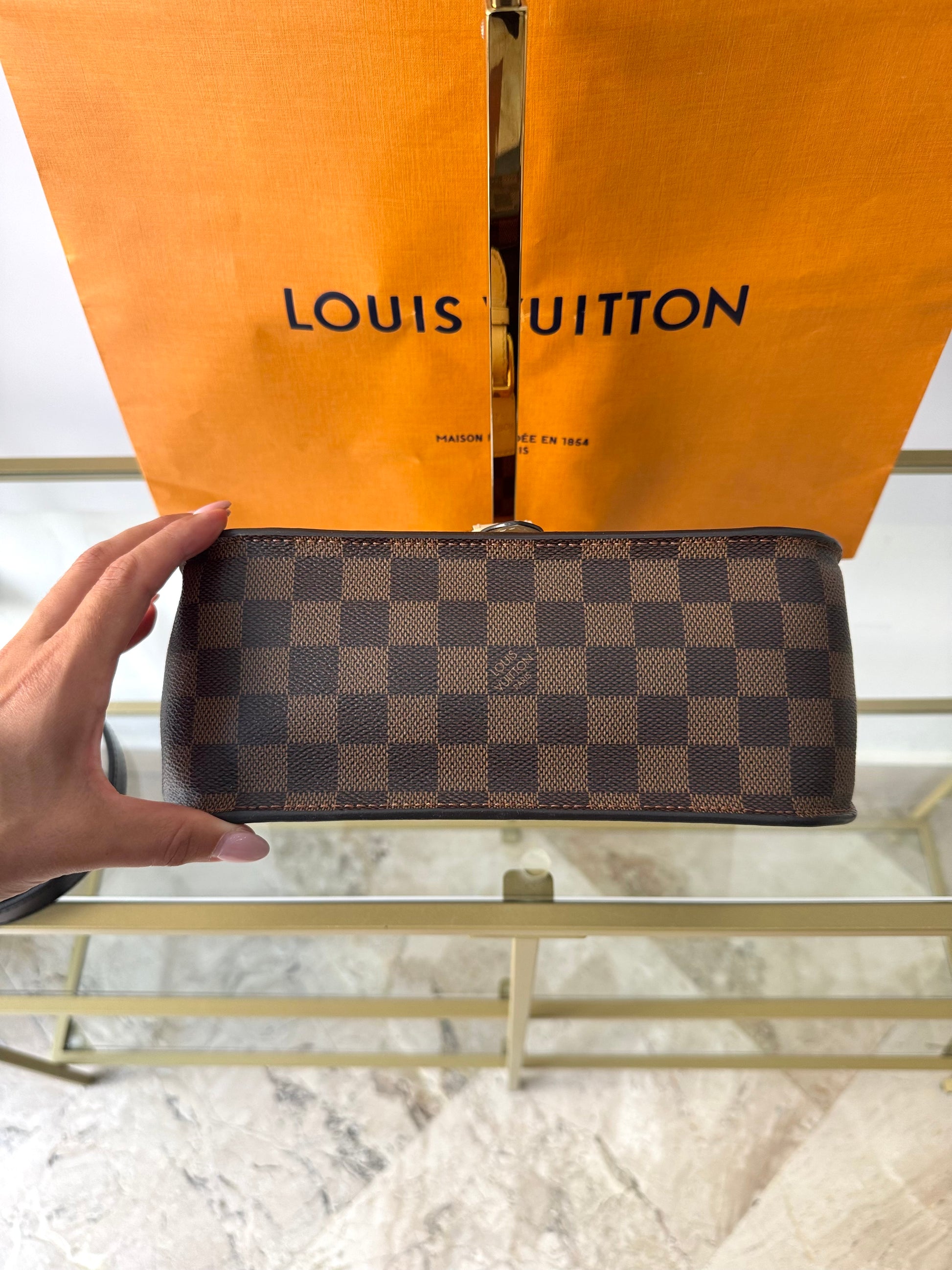 Borsa Beaumarchais Damier Ebène Louis Vuitton
