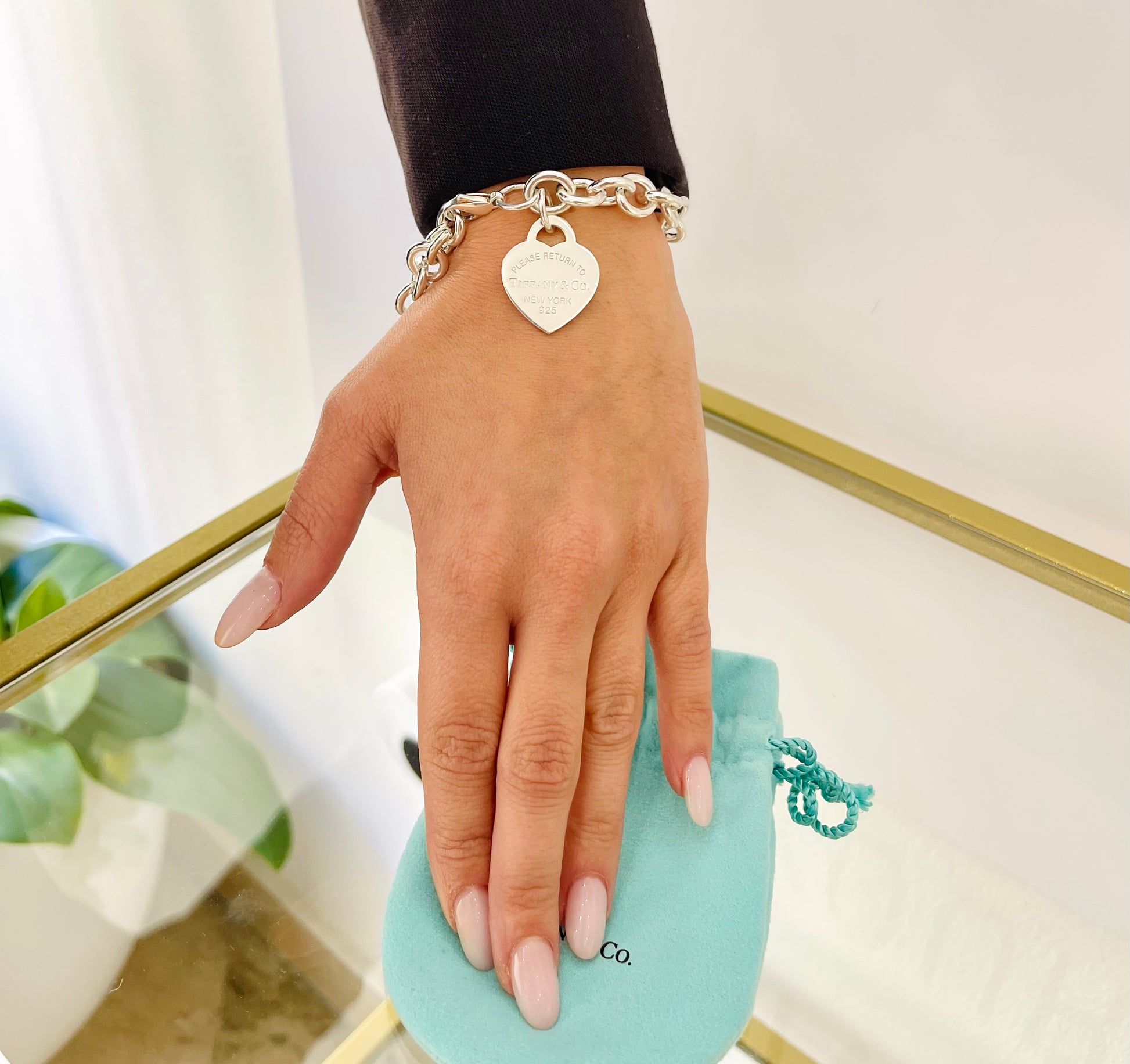 Bracciale a maglie cuore M Tiffany
