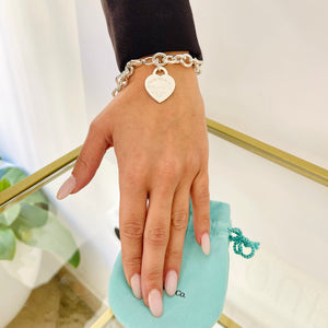 Bracciale a maglie cuore M Tiffany