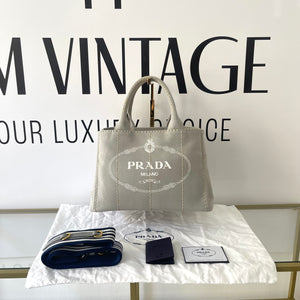 Borsa Shopping Bag Canapa Prada