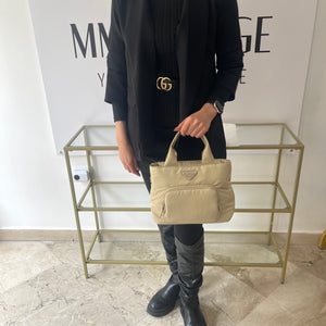 Borsa in Re-Nylon beige Prada