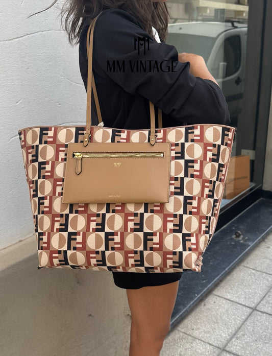 Borsa Shopping Roll Large Reversibile Fendi
