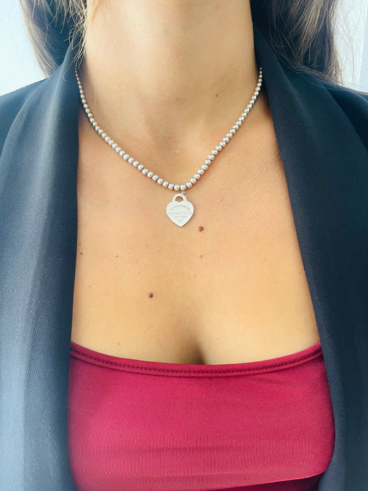 Collana Bead Cuore Small Tiffany