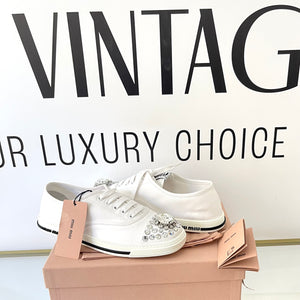 Sneakers con cristalli Miu Miu